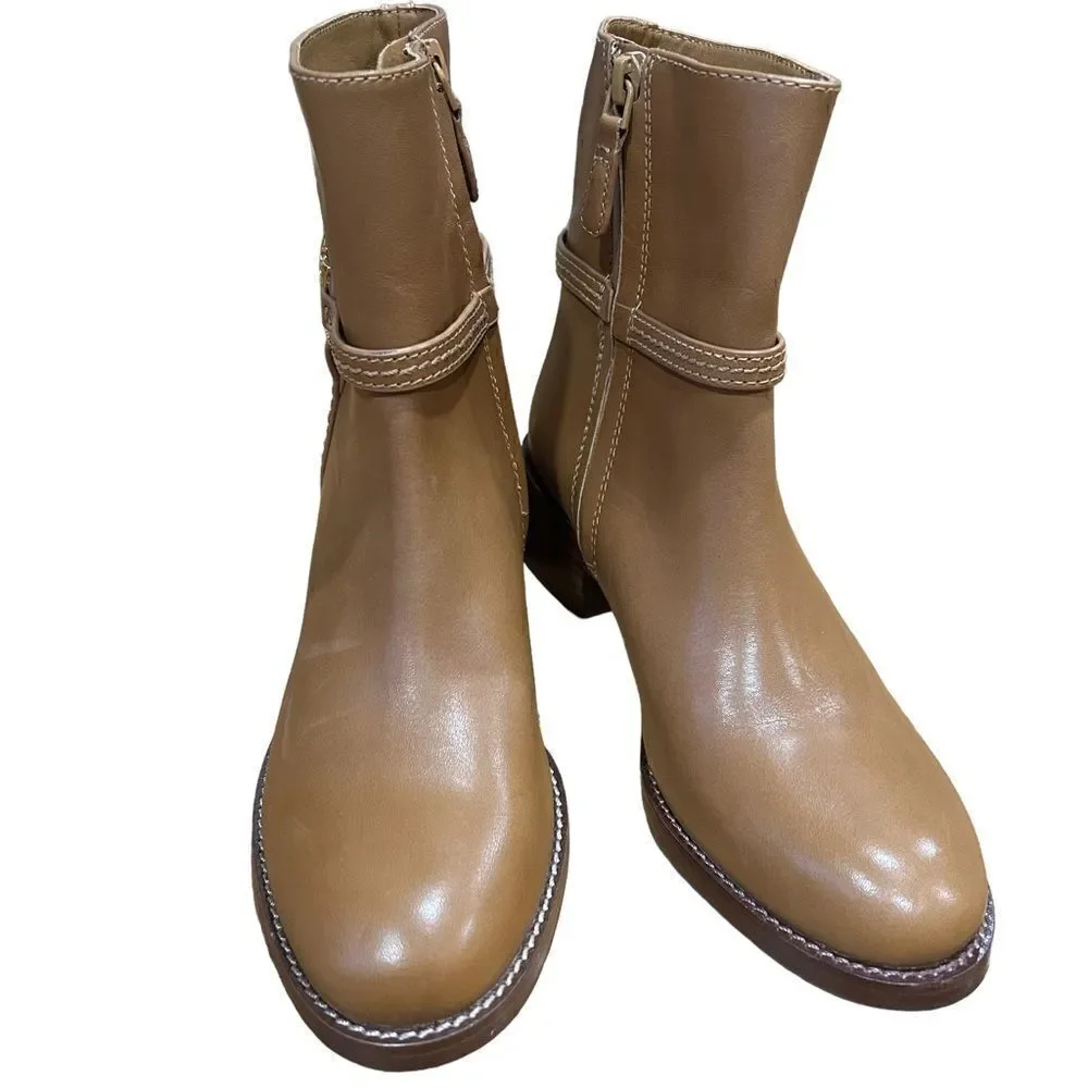 Revolve Tory Burch Brown Miller Ankle Chelsea boots 45mm in Tiramisu